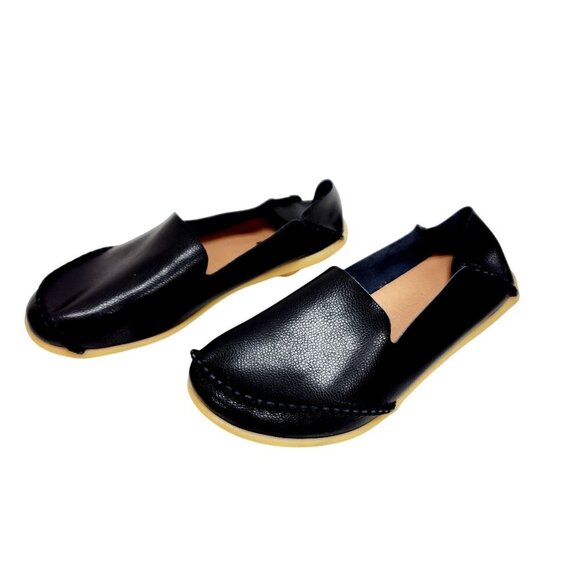 Woman Loafer Shoes Size 8.5 /40 Black Antiskid Flat Oversize Flat - Picture 10 of 13